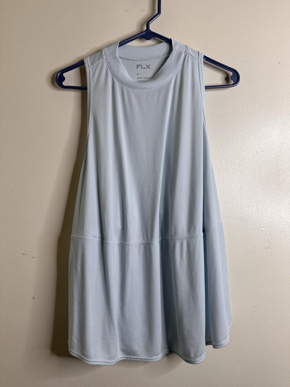 FLX Women’s Size XL Urban Commuter Tank Light Blue Activewear Lightweight